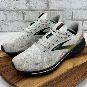 Brooks Adrenaline GTS 23 Mens 12 Oyster Black Orange Running Shoes 1103911D017